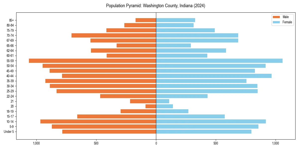 Population pyramid for 