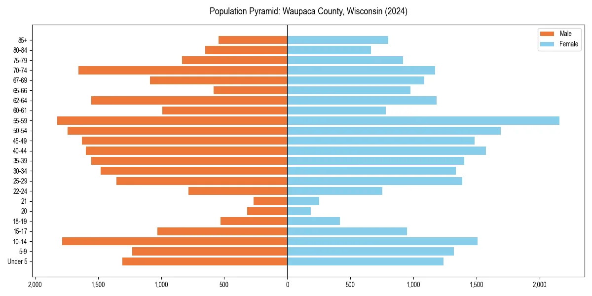 Population pyramid for 
