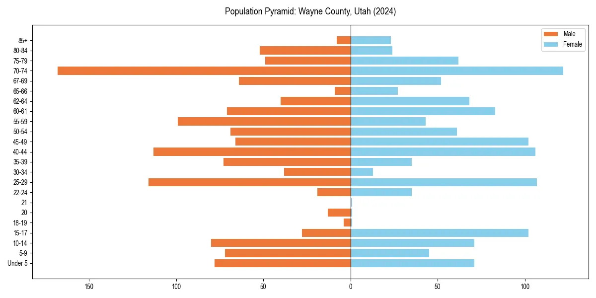 Population pyramid for 