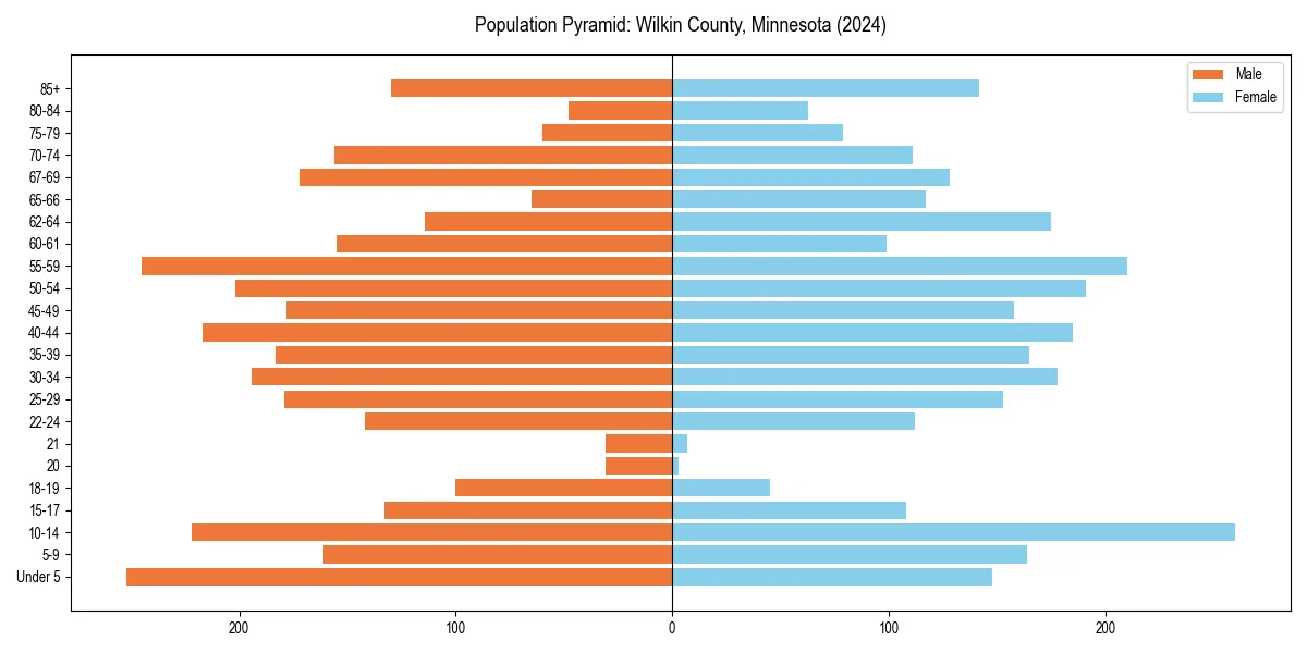 Population pyramid for 
