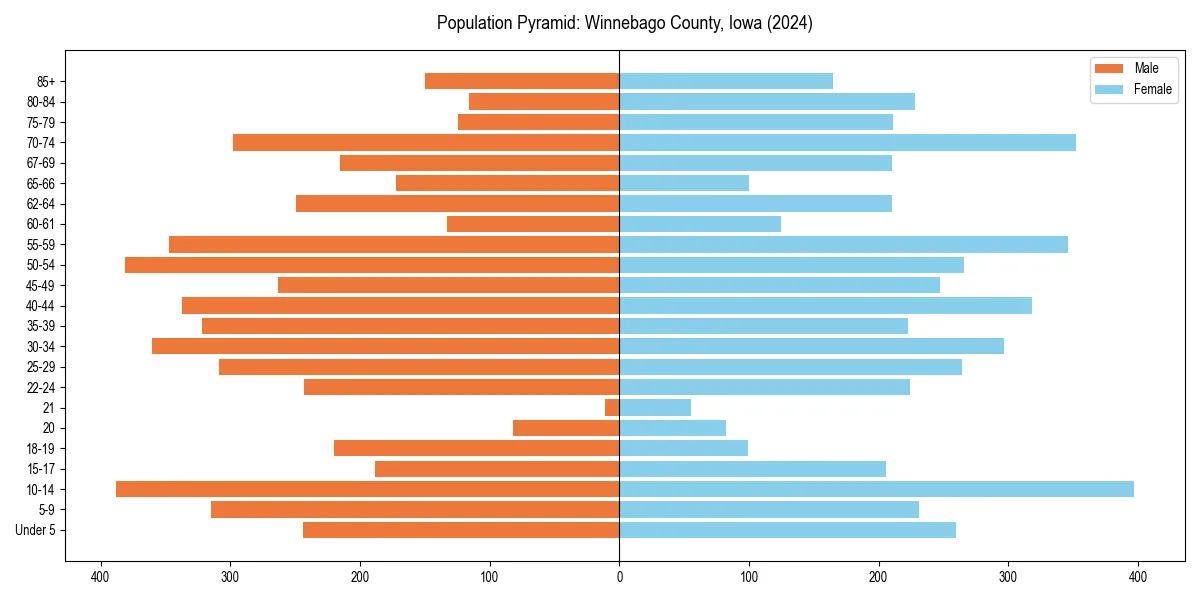 Population pyramid for 
