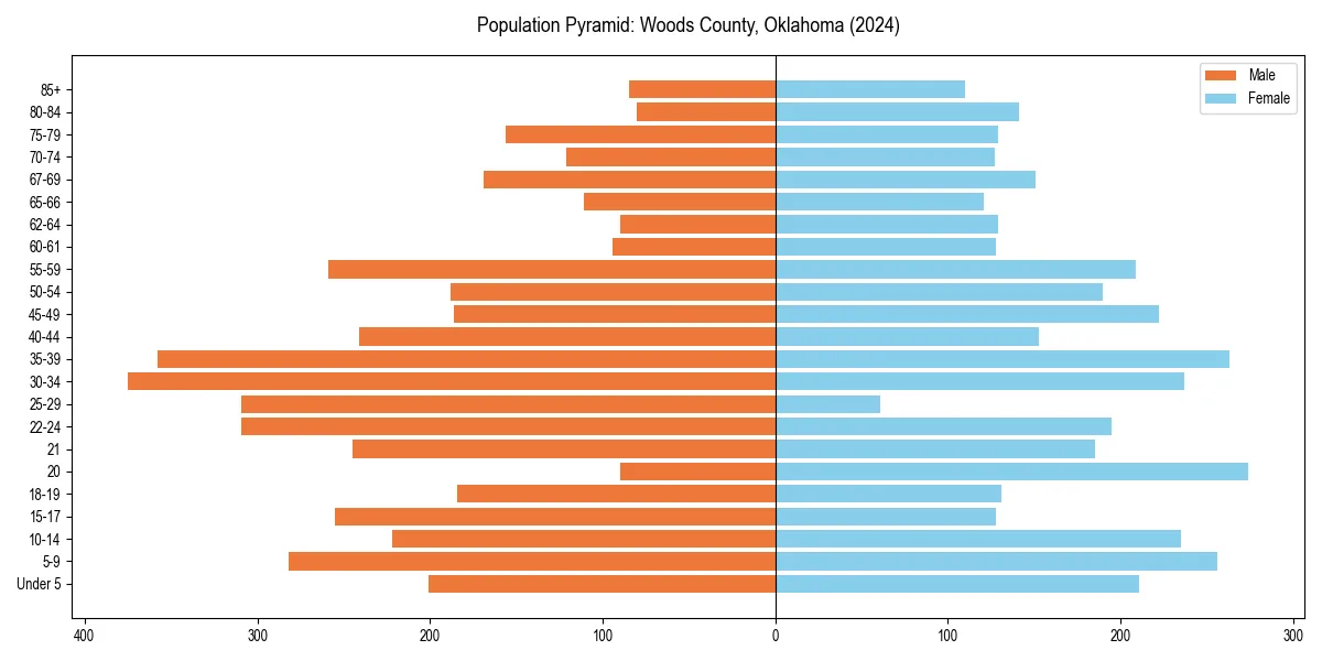 Population pyramid for 