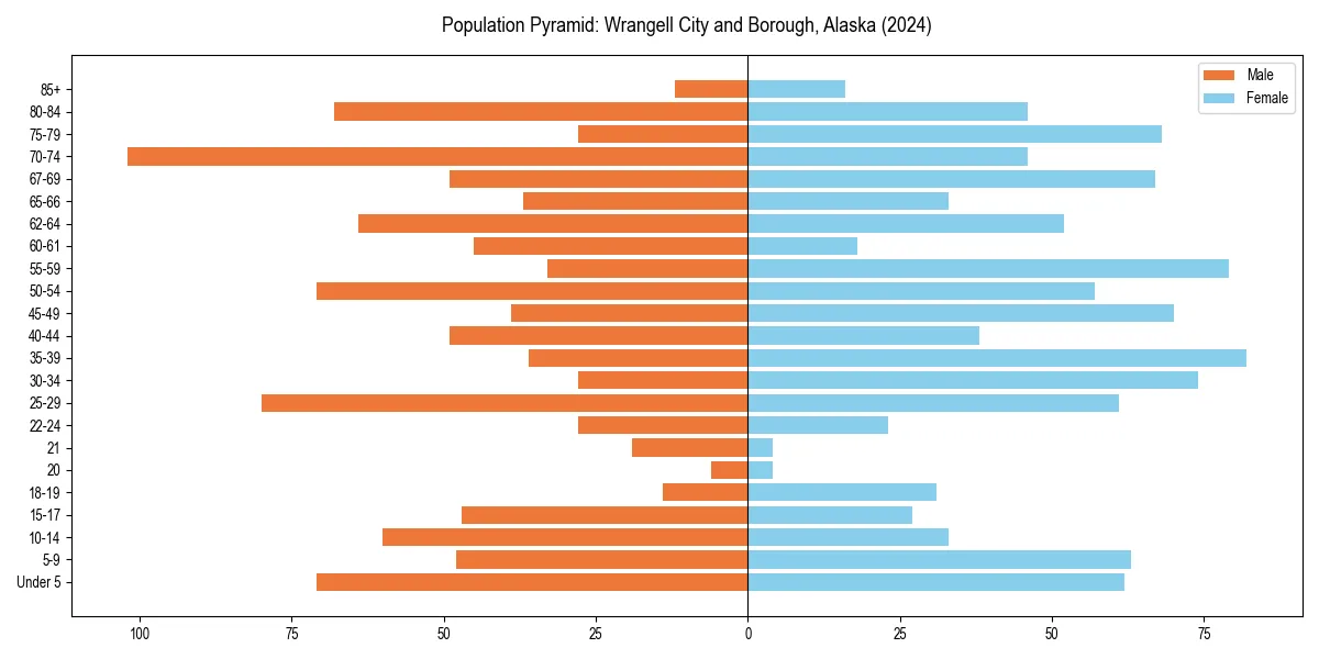 Population pyramid for 
