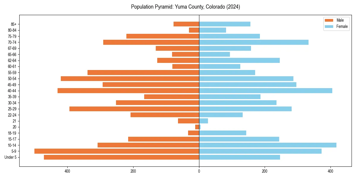 Population pyramid for 